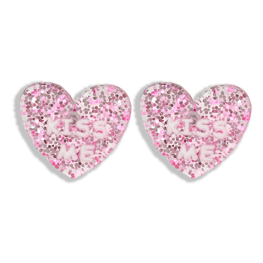 Kiss Me Heart Ear Rings