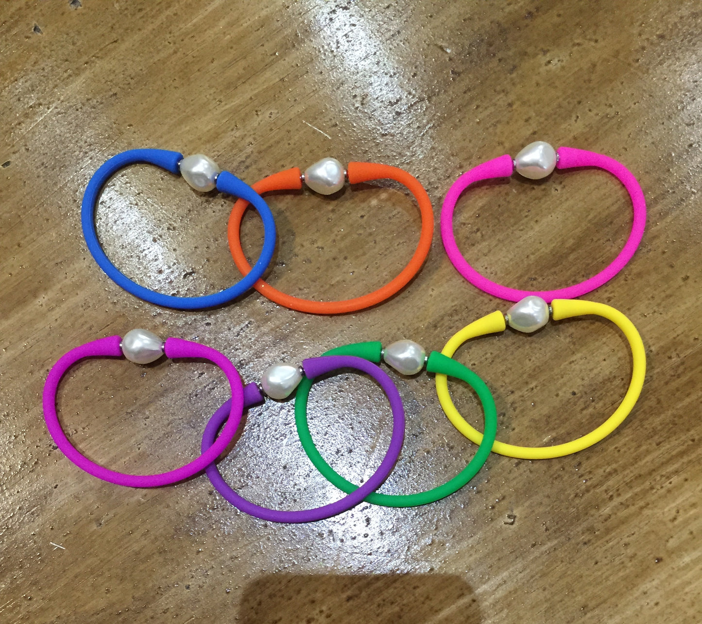 Pearl Silicone Flex Stretch Bracelet