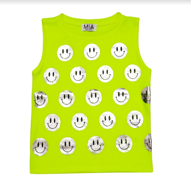 Hachi Yellow Smiley Tank