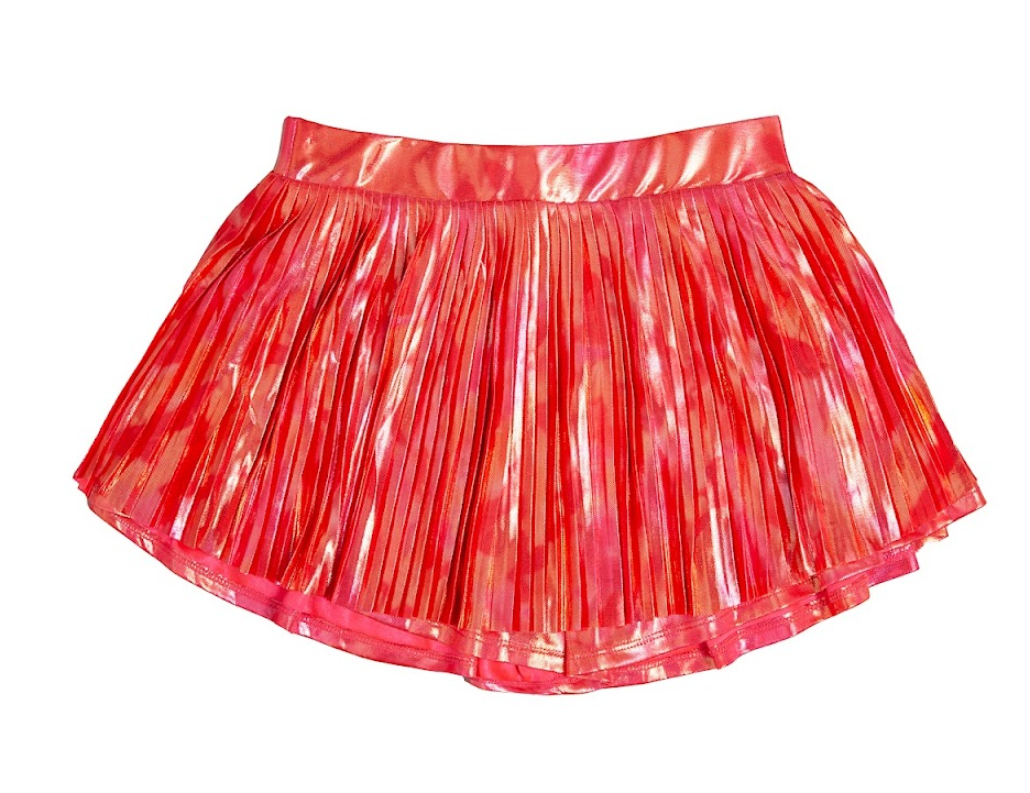 Coral Pleated Skort
