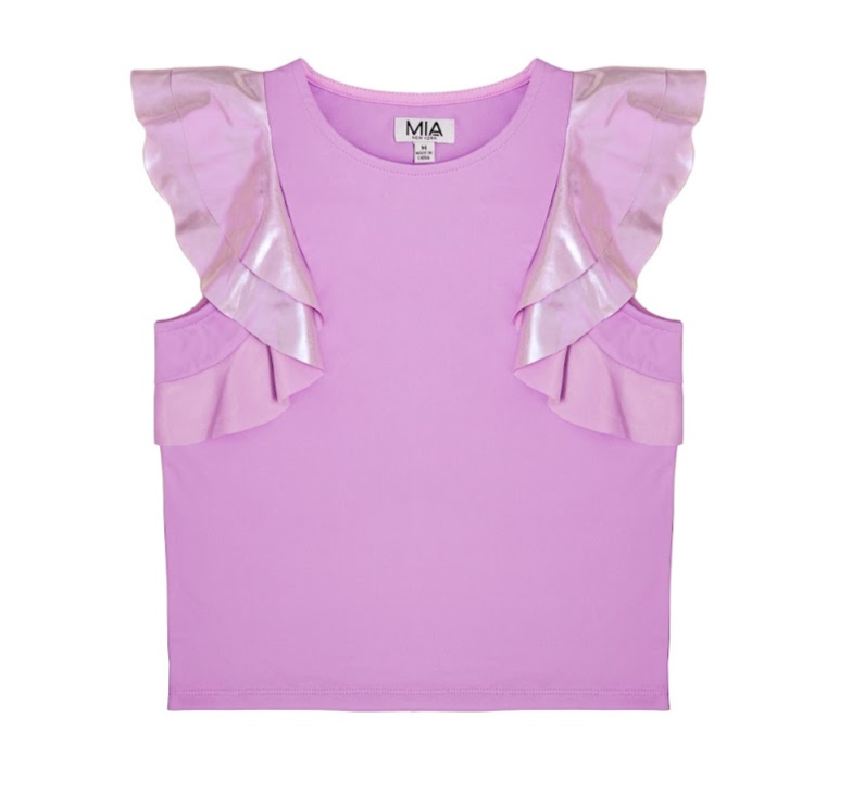 Purple Flutter Top
