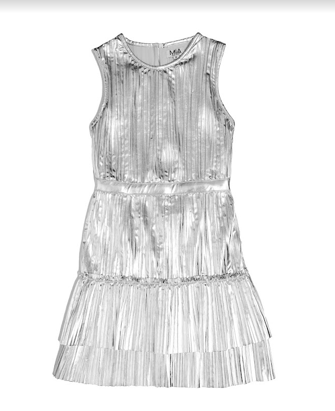 Sliver Double Ruffle Dress