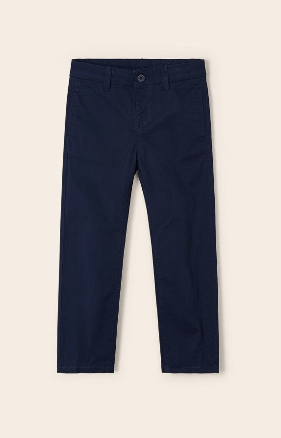 Navy Cotton Chino Pants