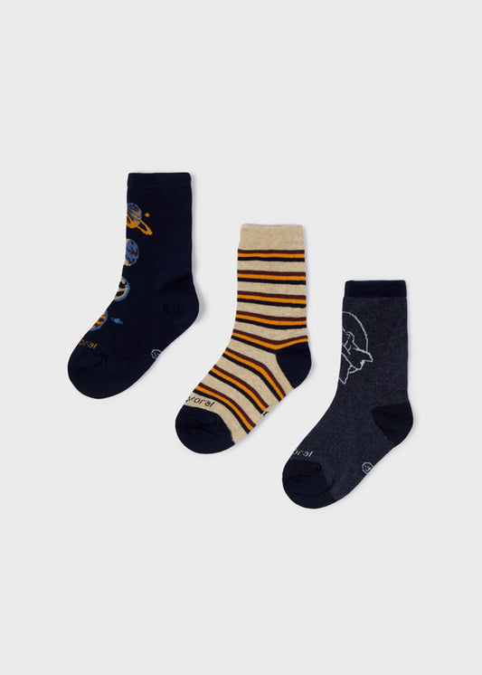 3 pair pack of space socks
