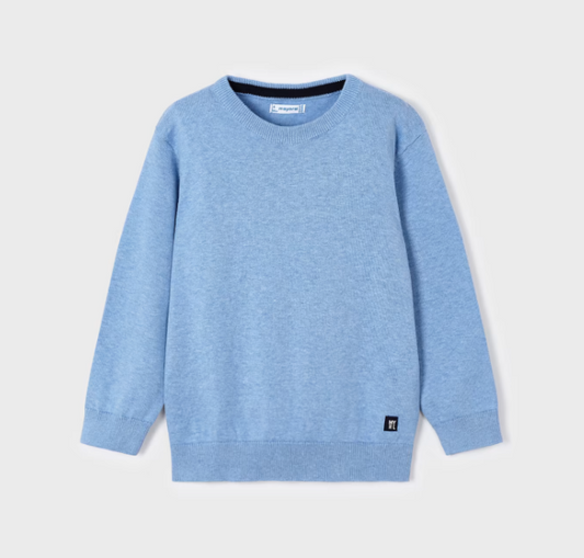 Sky Blue Cotton Sweater
