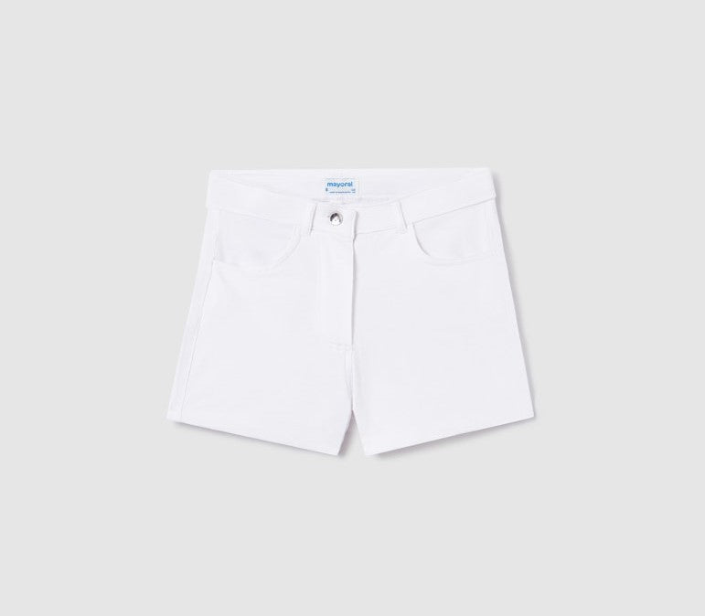 White Cotton Shorts