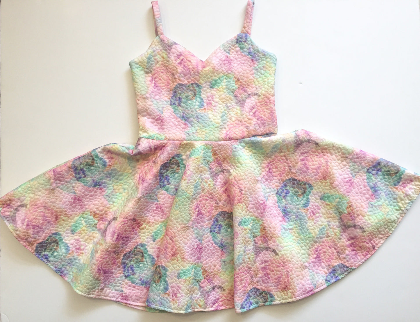 Multi Color Embossed Florals