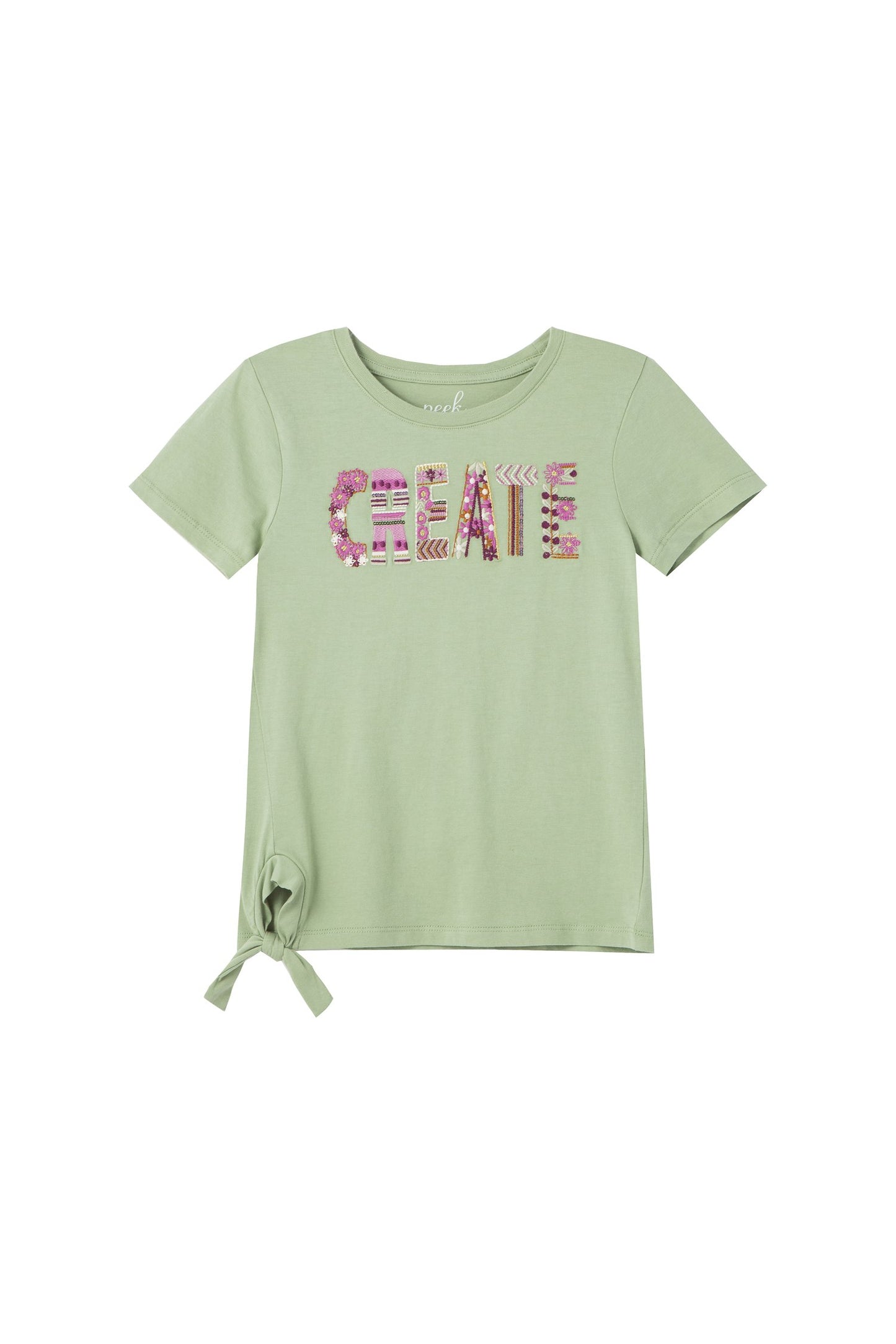 Green Create Knot Tee
