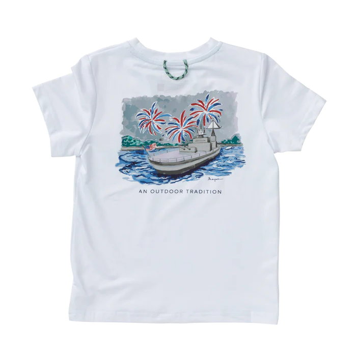 White Fireworks Pro Peerformance Tee