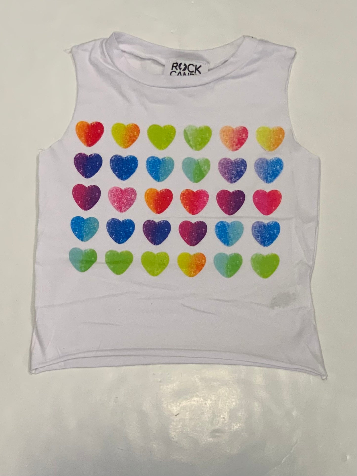 White Candy Heart Tank