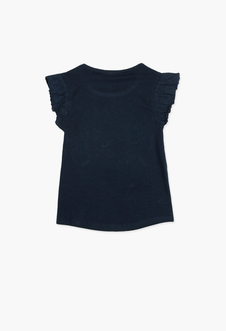 Stretch Knit Tee Navy