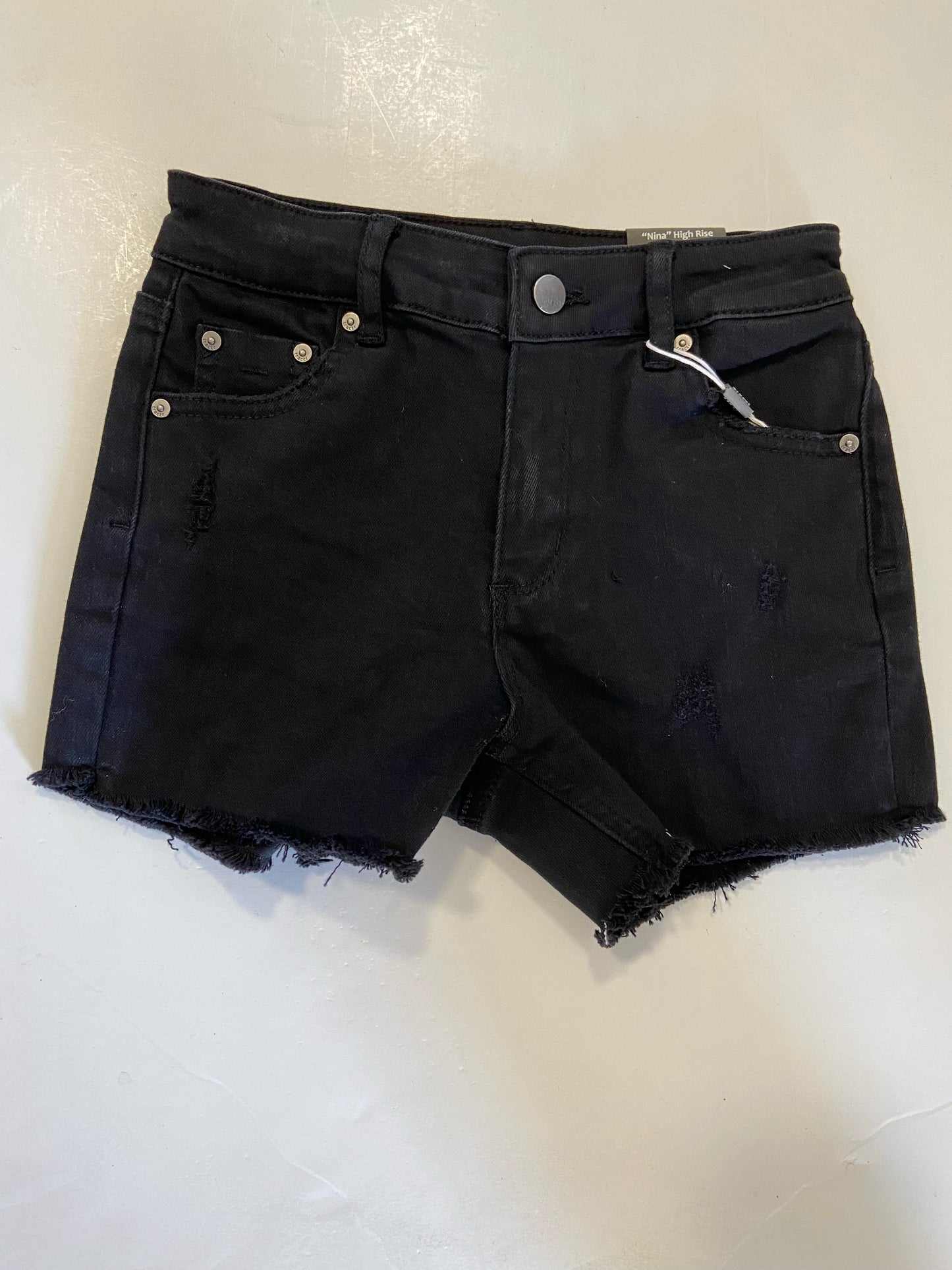 Black High Rise Rey Shorts