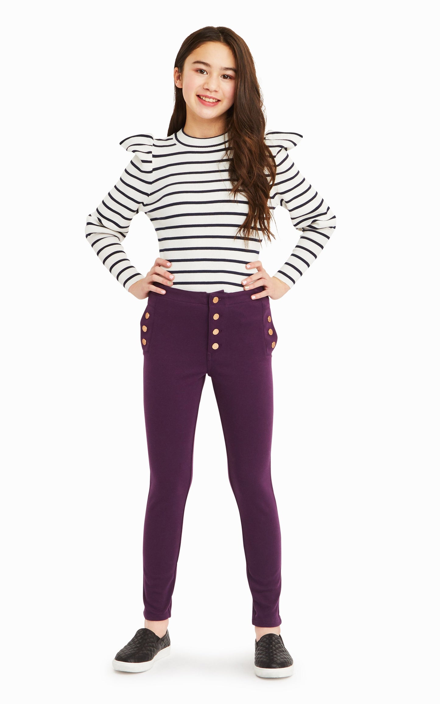 Plum skinny Ponte Pant