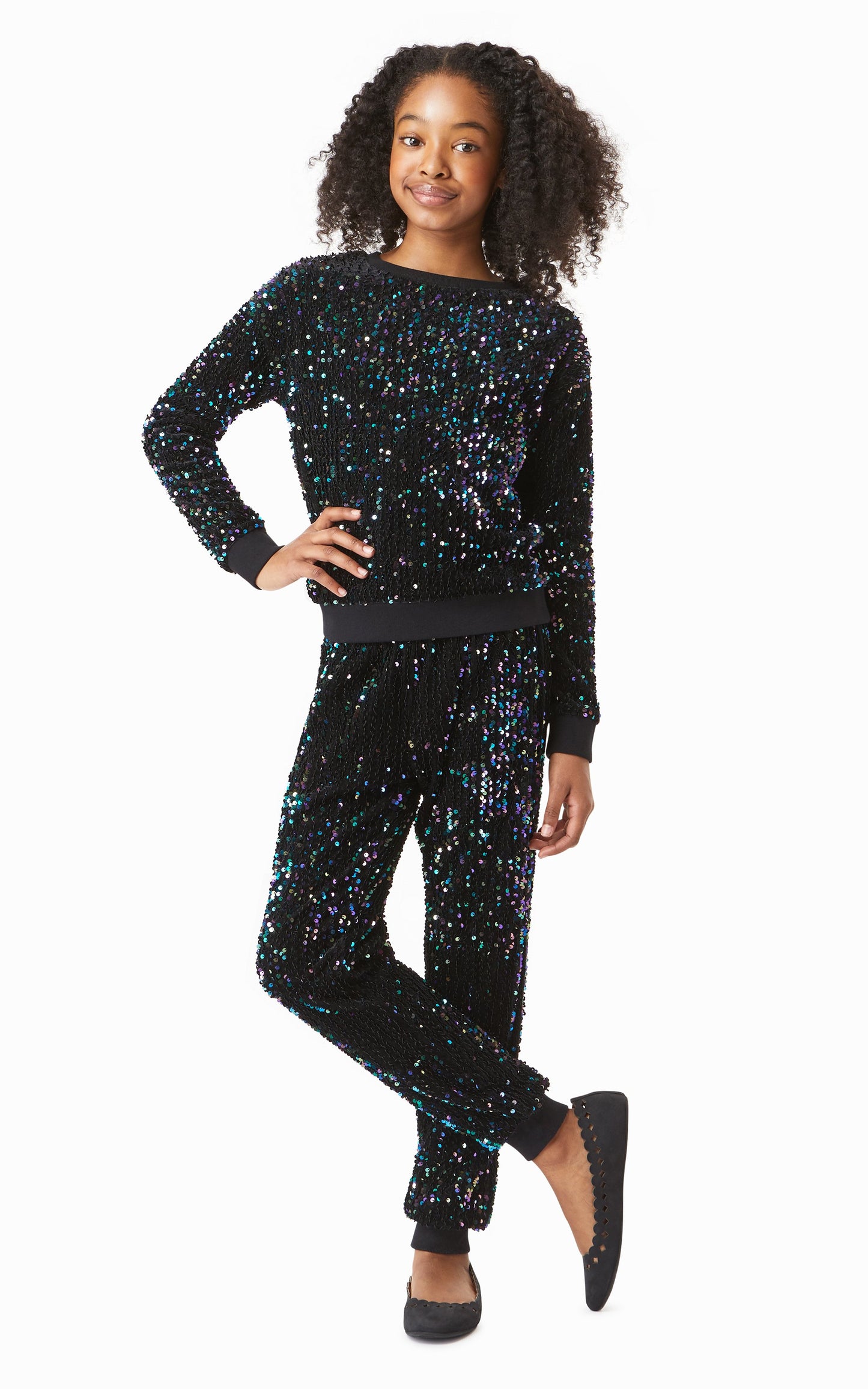 Multi Color Sequins Jogger