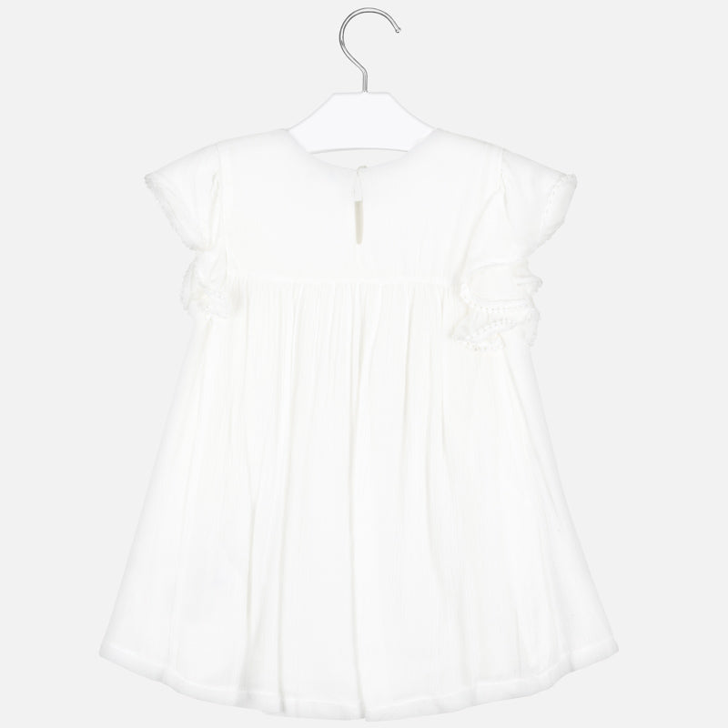 White Blouse With Ruffle Sleve