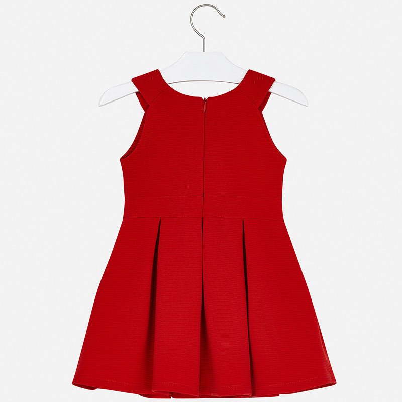 Red Knit Sleeve Dress