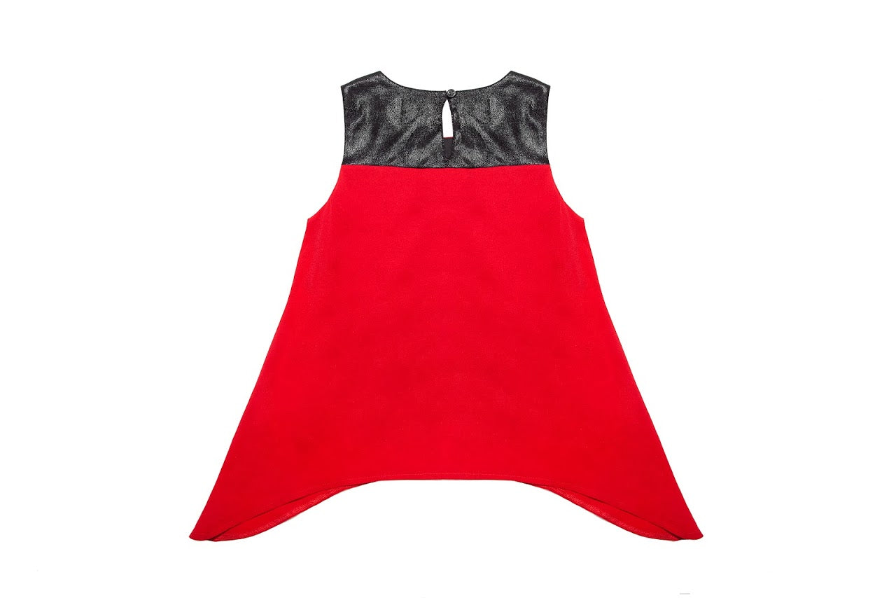 Red Chiffon Top