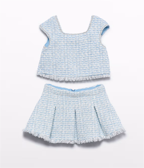 Sky Blue Tweed Set