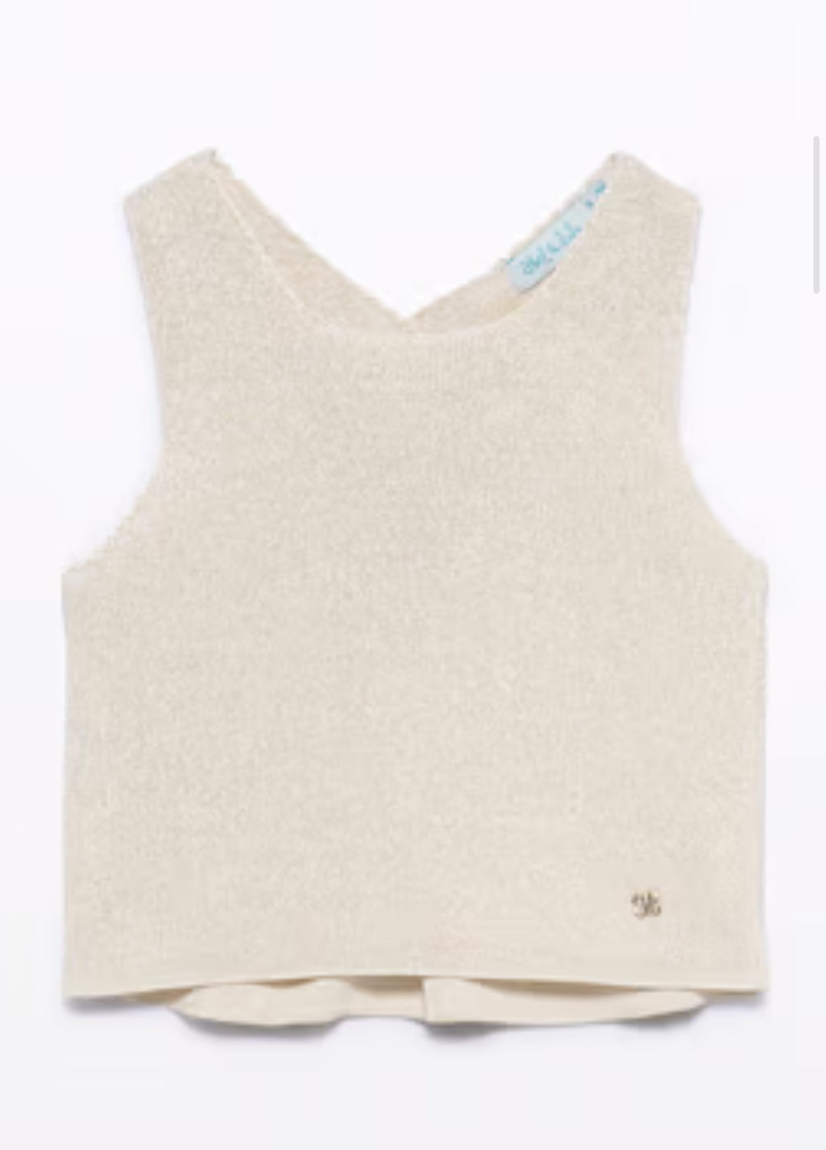 Champagne Shimmer Knit Top