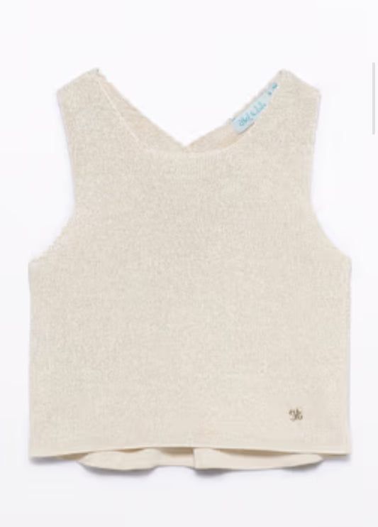 Champagne Shimmer Knit Top