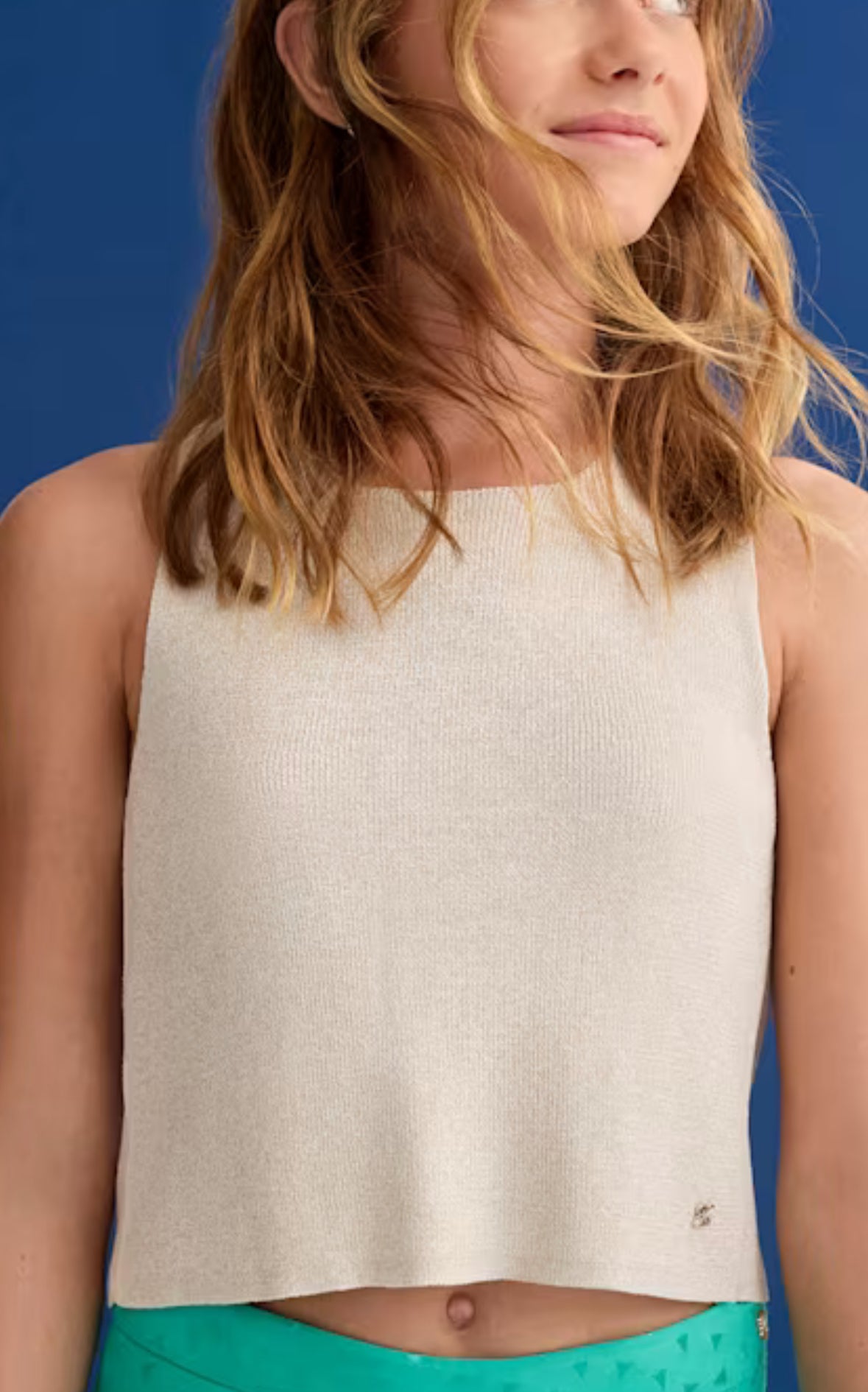 Champagne Shimmer Knit Top