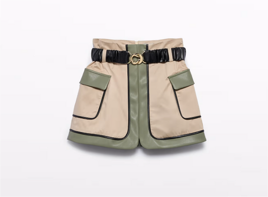 Beige Maza Twill Skirt