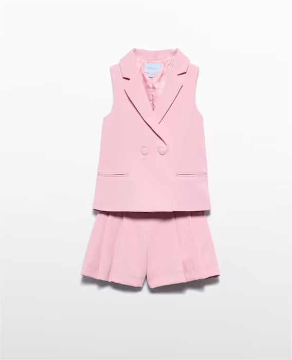 Pink Bermuda Suit Set