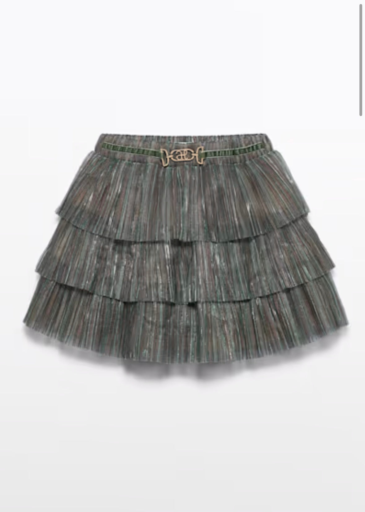 Jade Ruffle Pleated Skirt