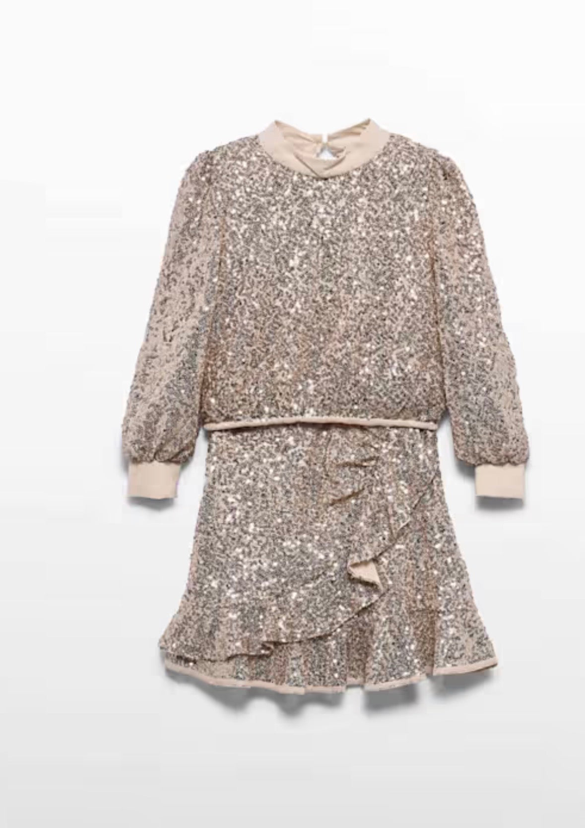 Champagne Sequin Skirt Set