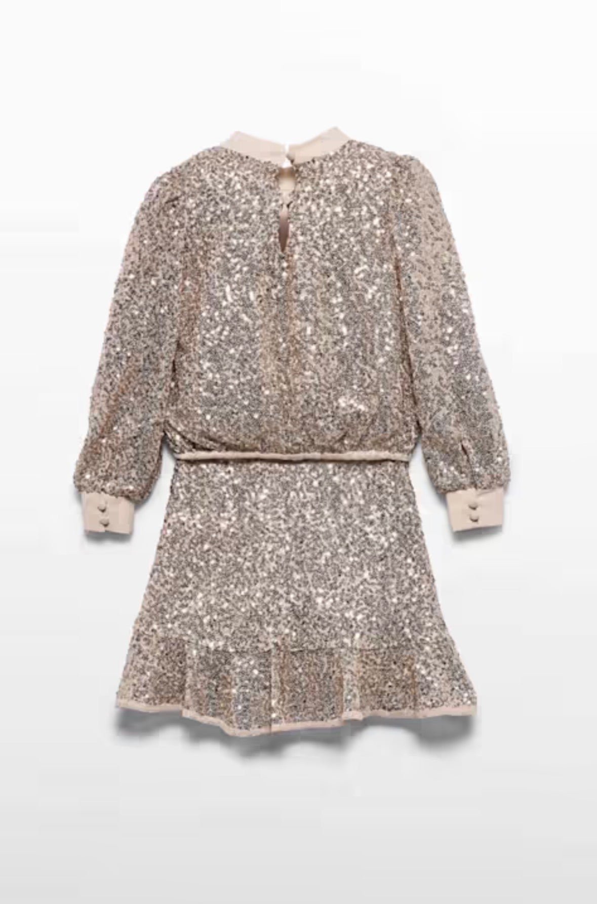 Champagne Sequin Skirt Set