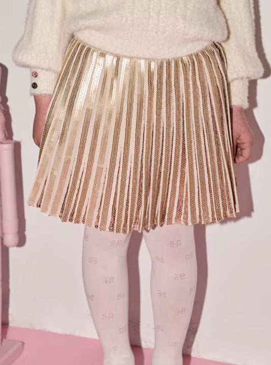 Sequin Pleated Skirt