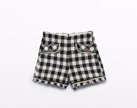 Vichy Sequin Bermuda Shorts