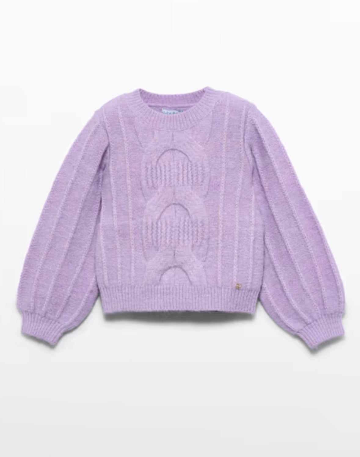 Purple Cable Knit Sweater