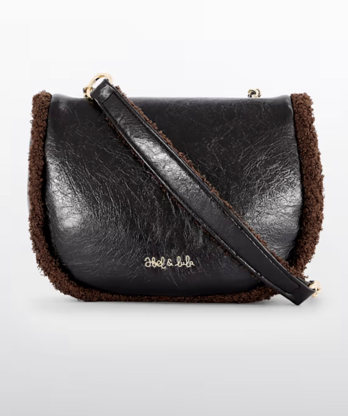 Dark taupe Mixed Sherpa Bag