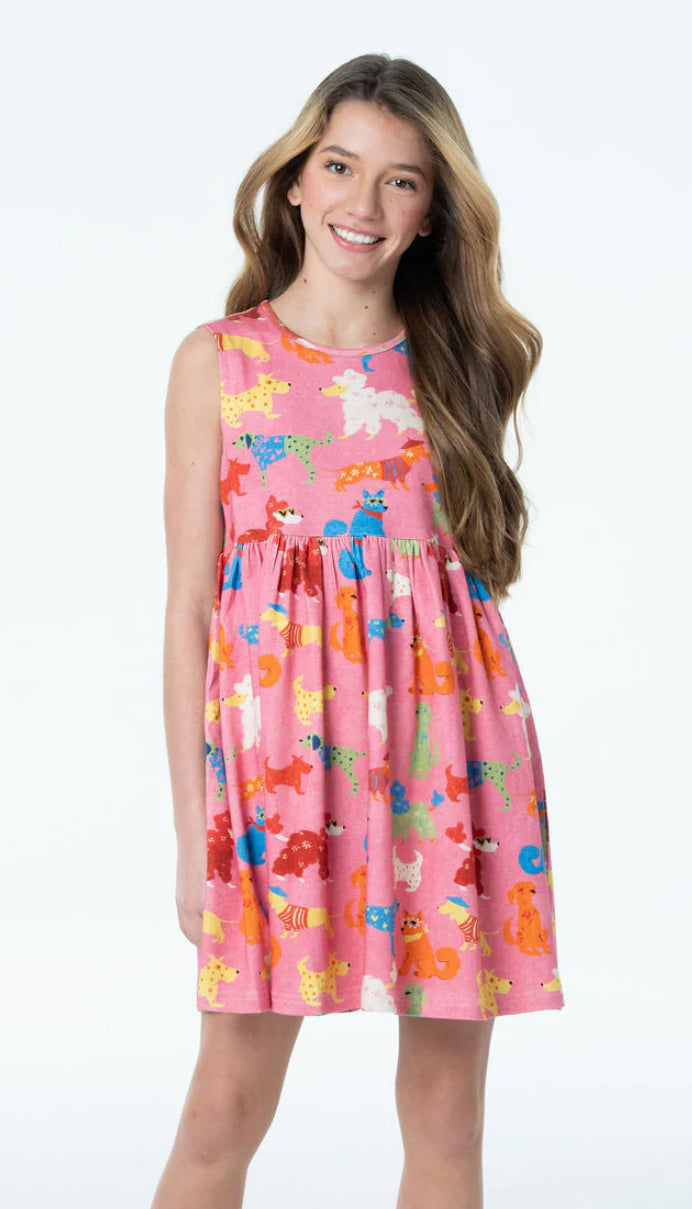 Dahlia Puppy Print Dress