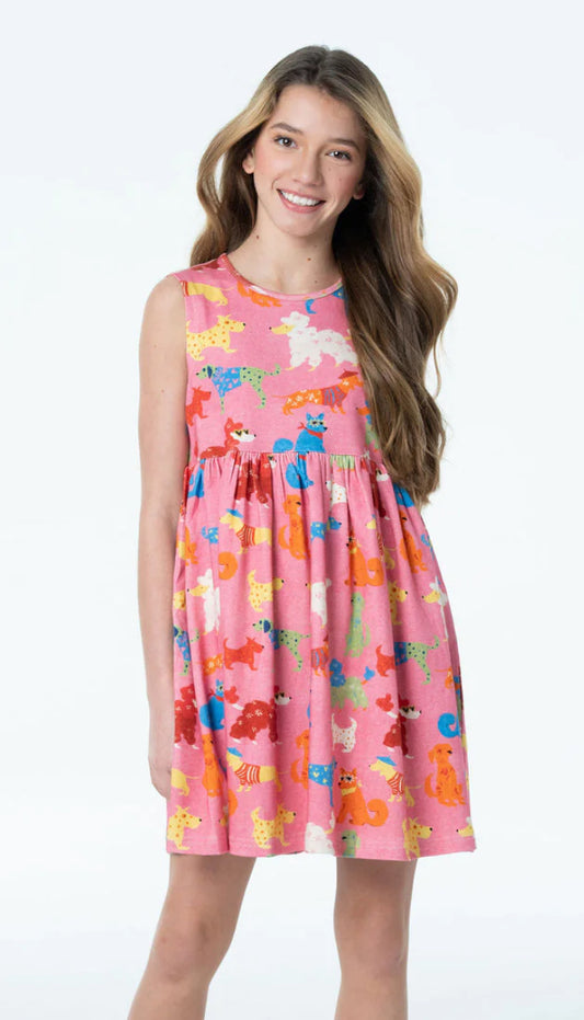 Dahlia Puppy Print Dress