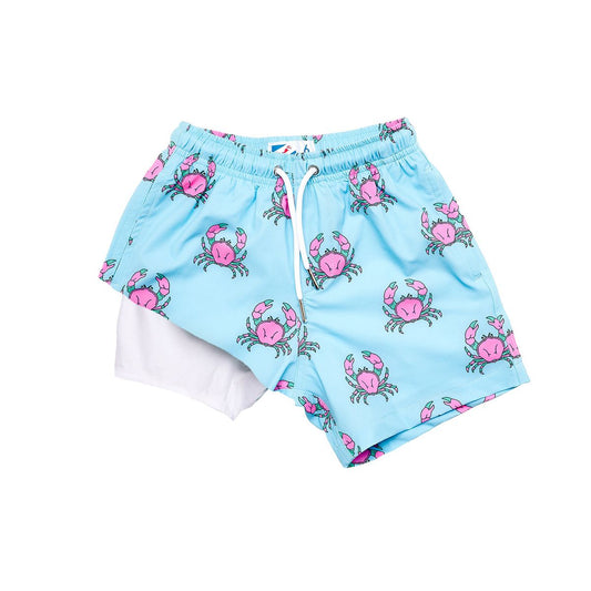 Pink Crabs Swim Trunk