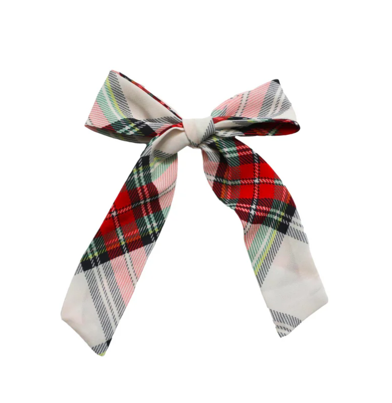 Stewart Plaid Long Tail Bow