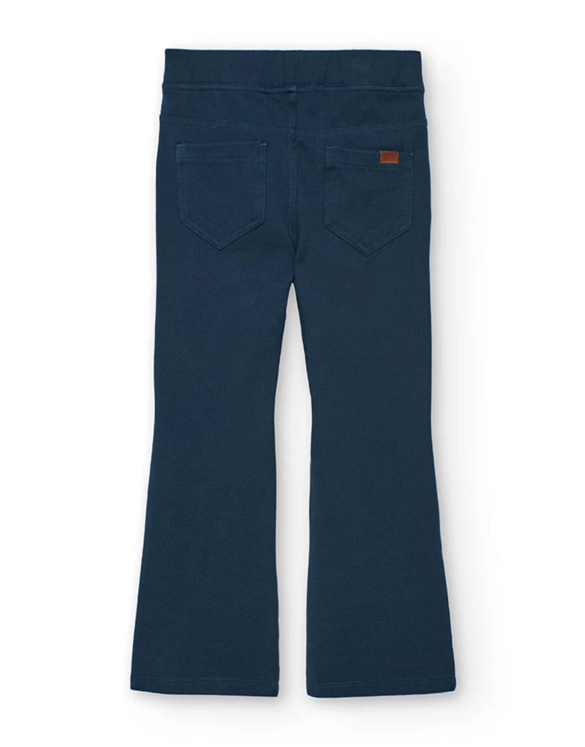 Navy Twill Flare Stretchy Pant