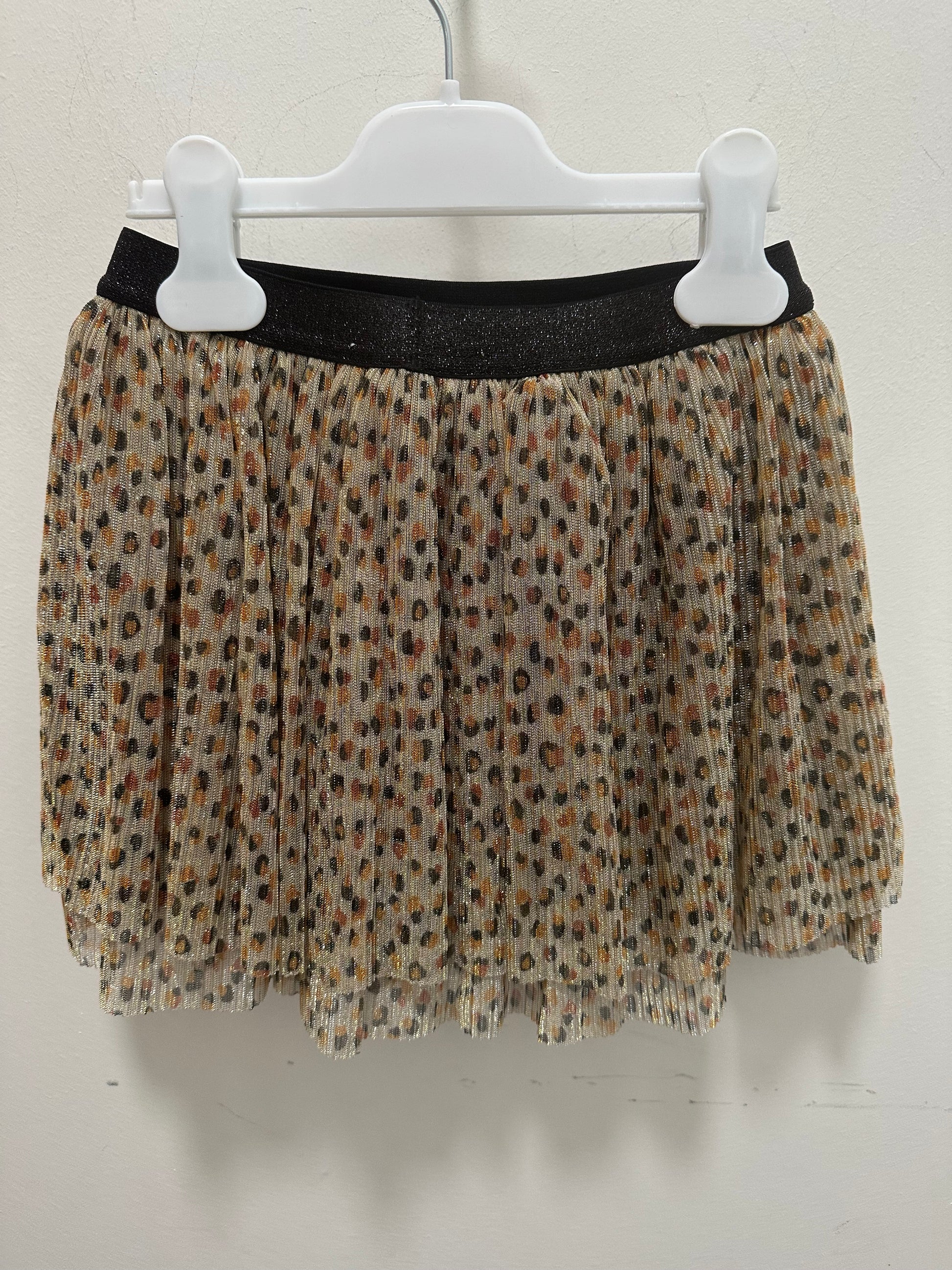 Cheetah Print Pleated Skirt
