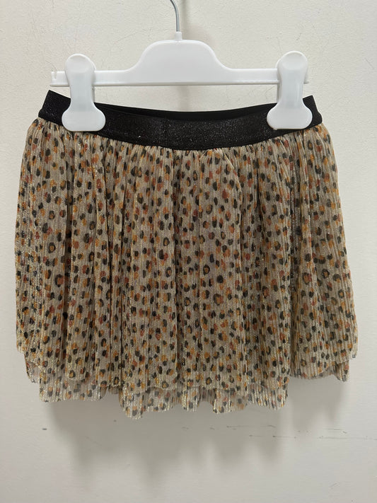 Cheetah Print Pleated Skirt