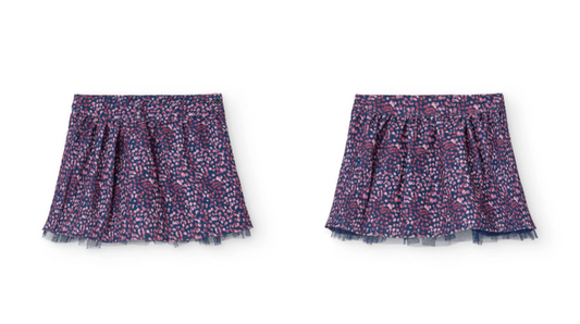 Floral Print Crepe skirt