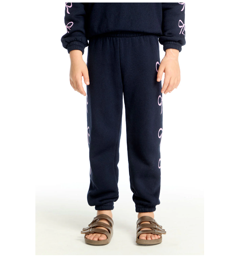 Navy Stormy Bows Swearpants