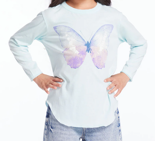 Watercolor Butterfly L/S
