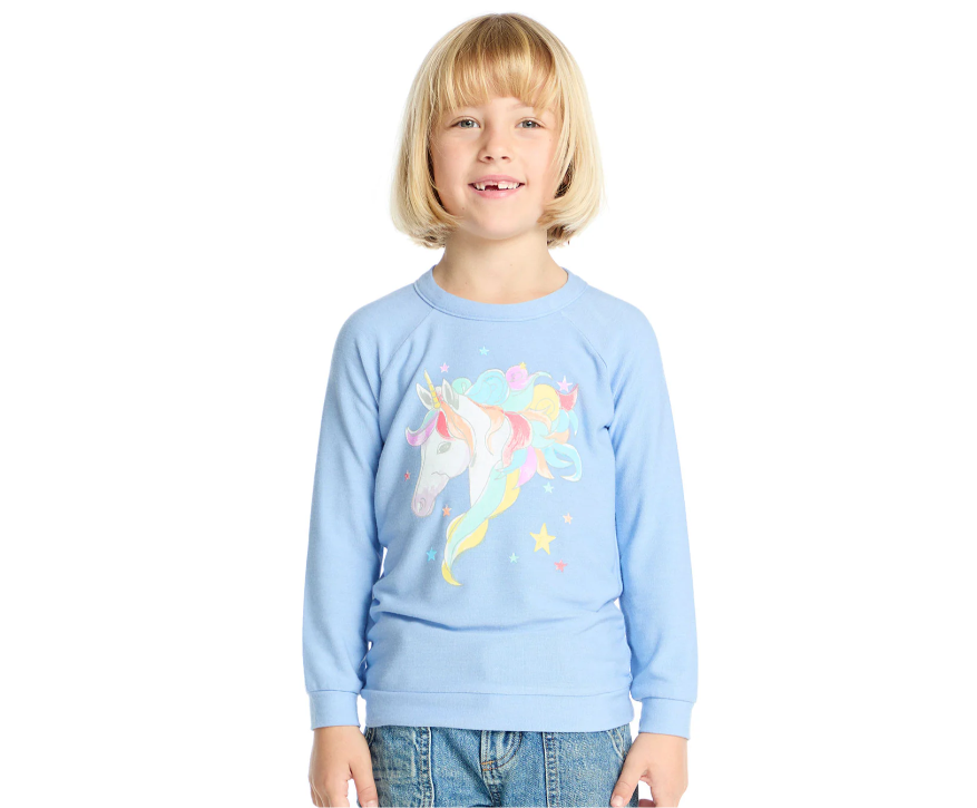 Blue Painterly Unicorn Sweatshirt