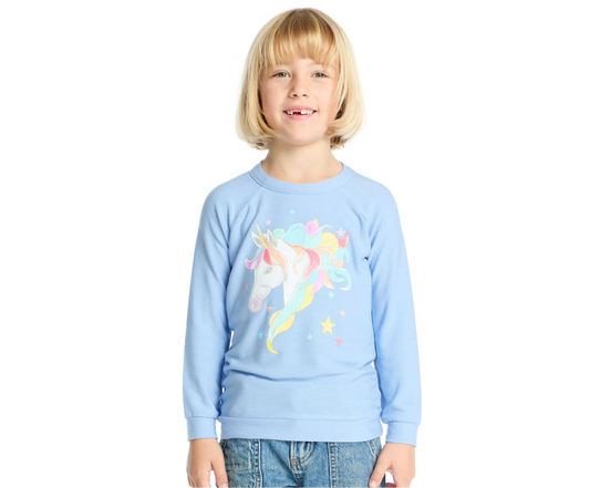 Blue Painterly Unicorn Sweatshirt
