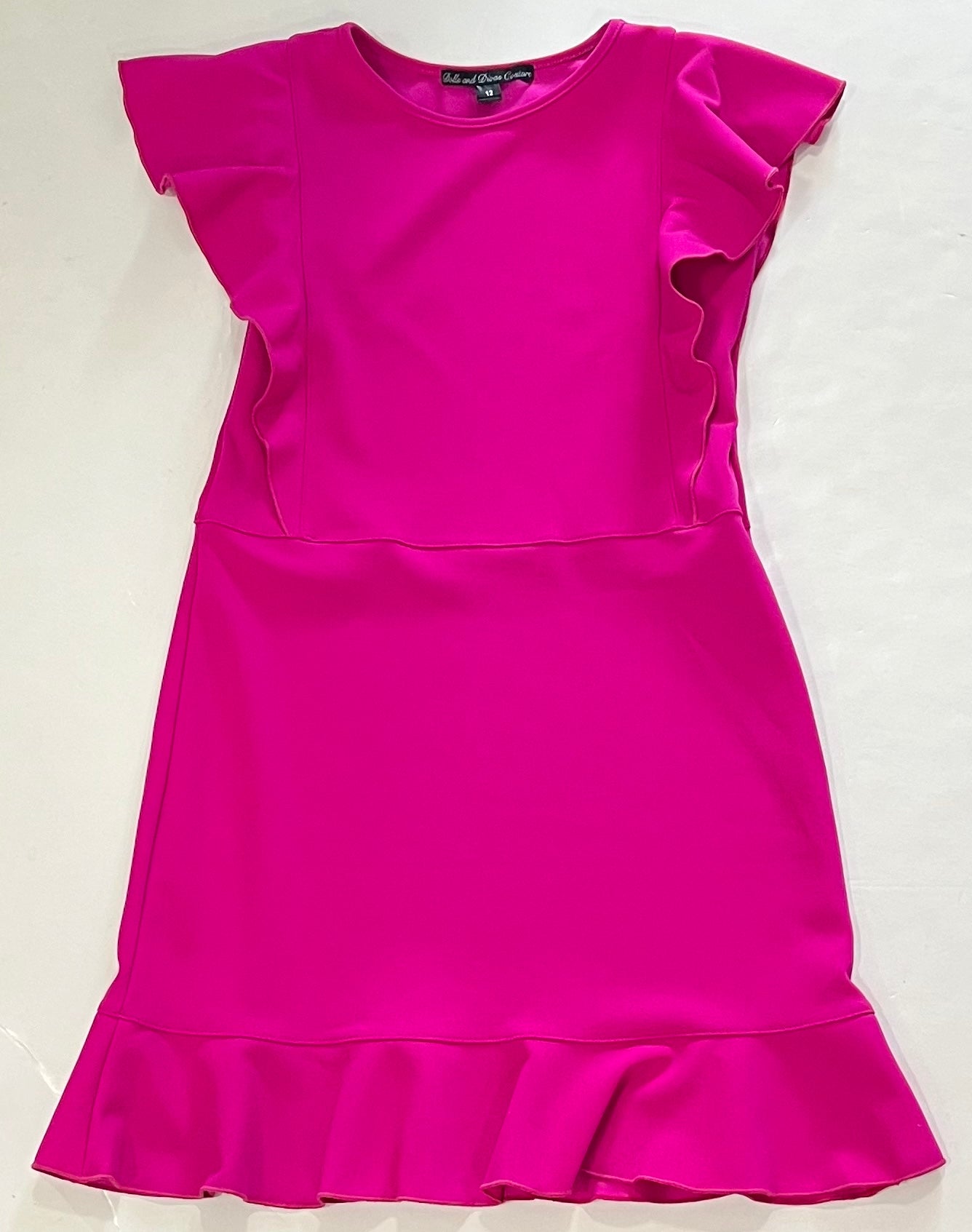 Berry ruffle Top Flounce Skirt Dress