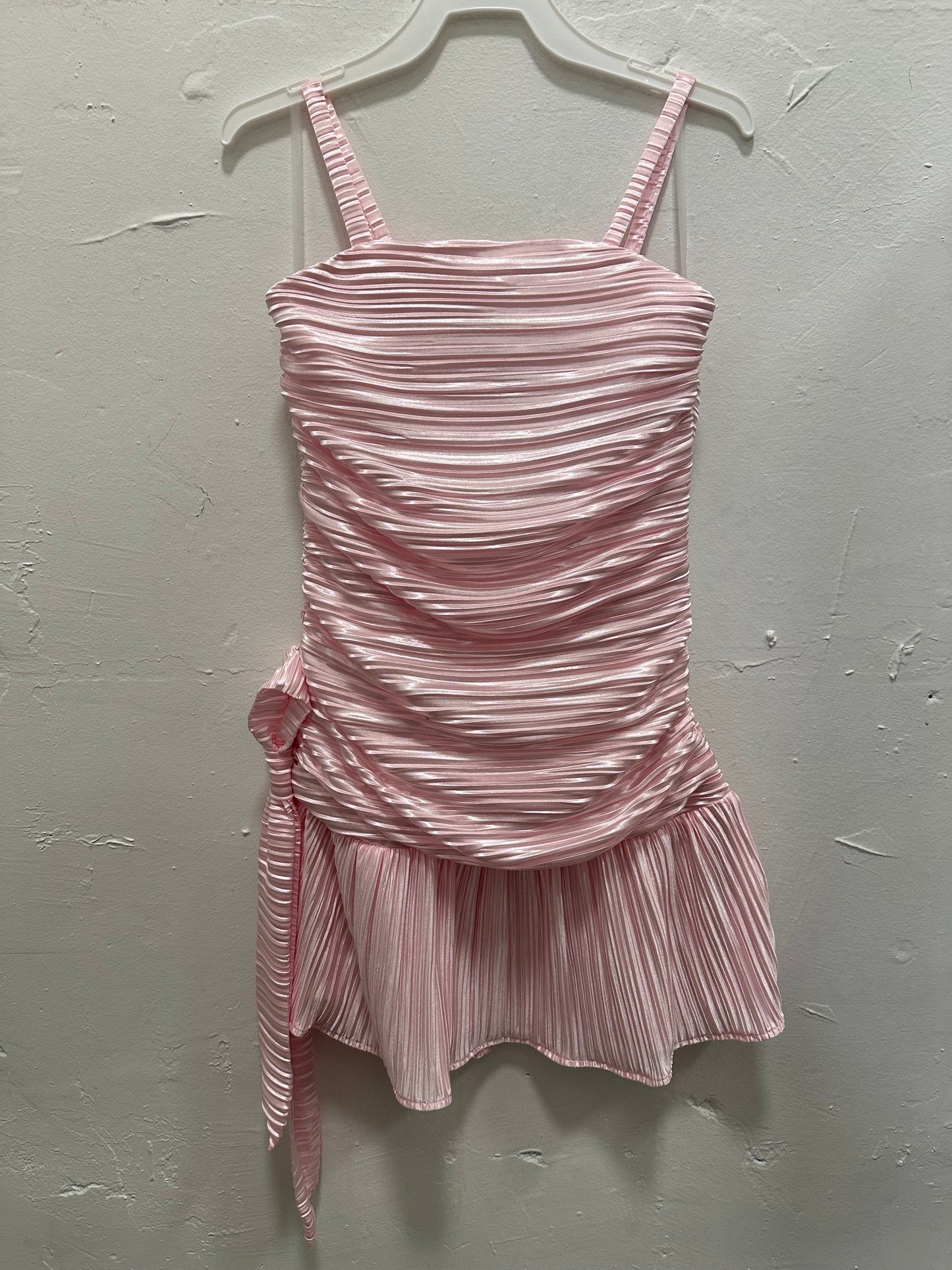 Pink Fortuny Flounce Dress