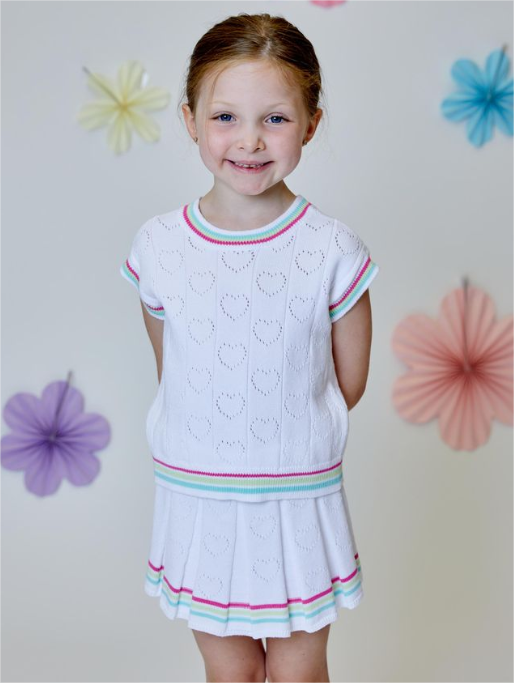 White Heart Cap Sleeve