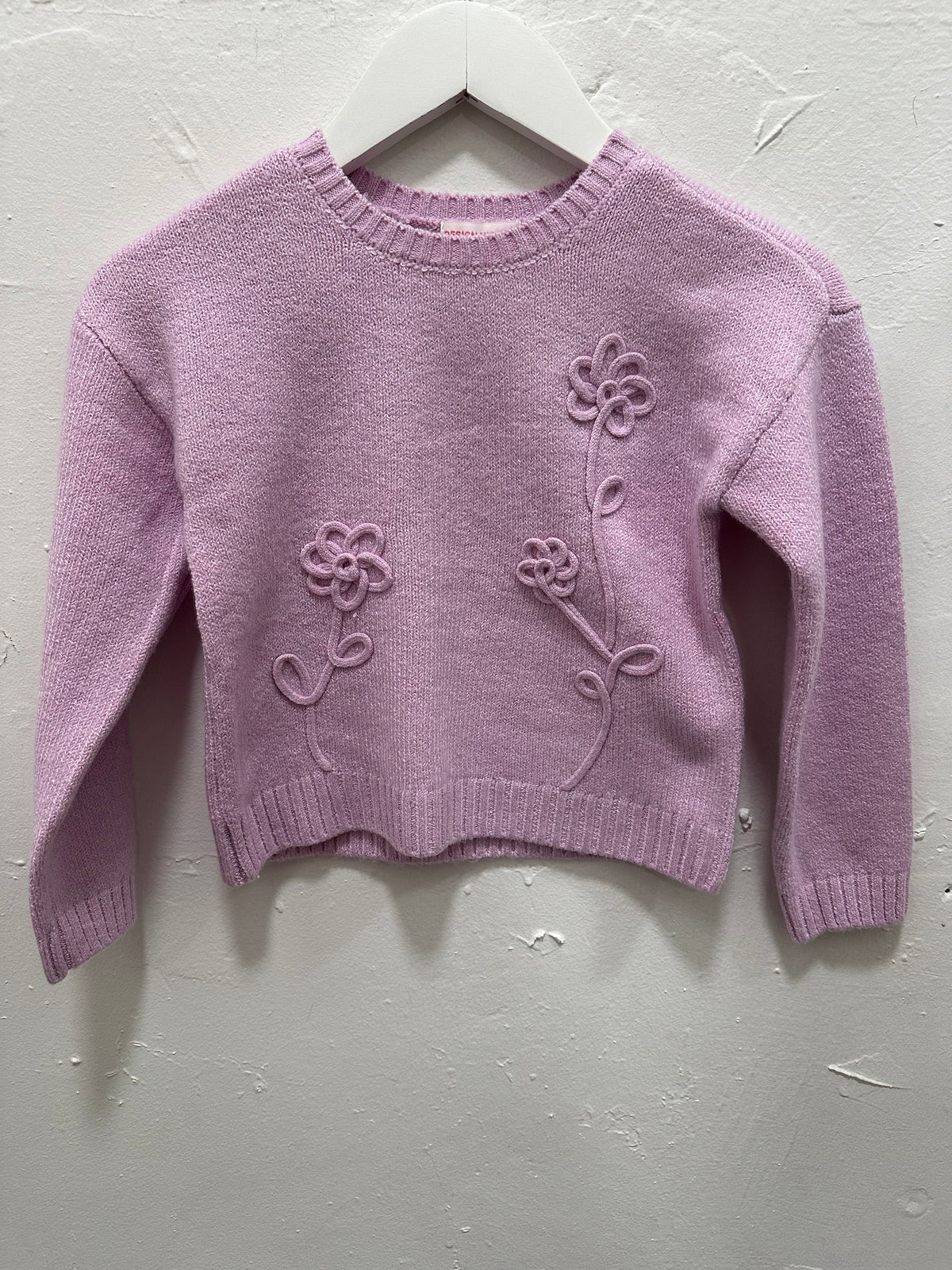 Lilac Sweater w/ Flowers